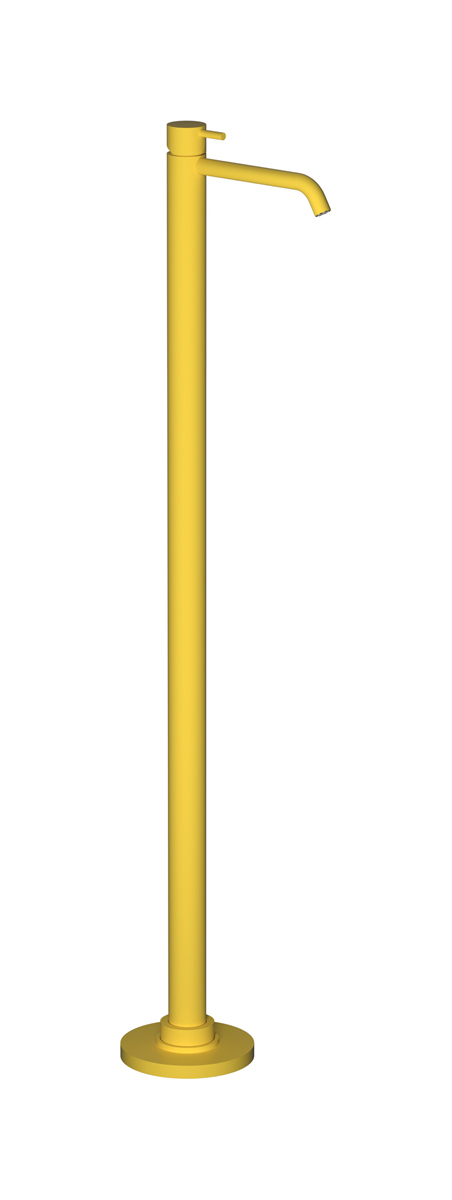 Высокий смеситель для напольной раковины в комплекте с донным клапаном. WE ARE IB co299gi Yellow Franciacorta Colore