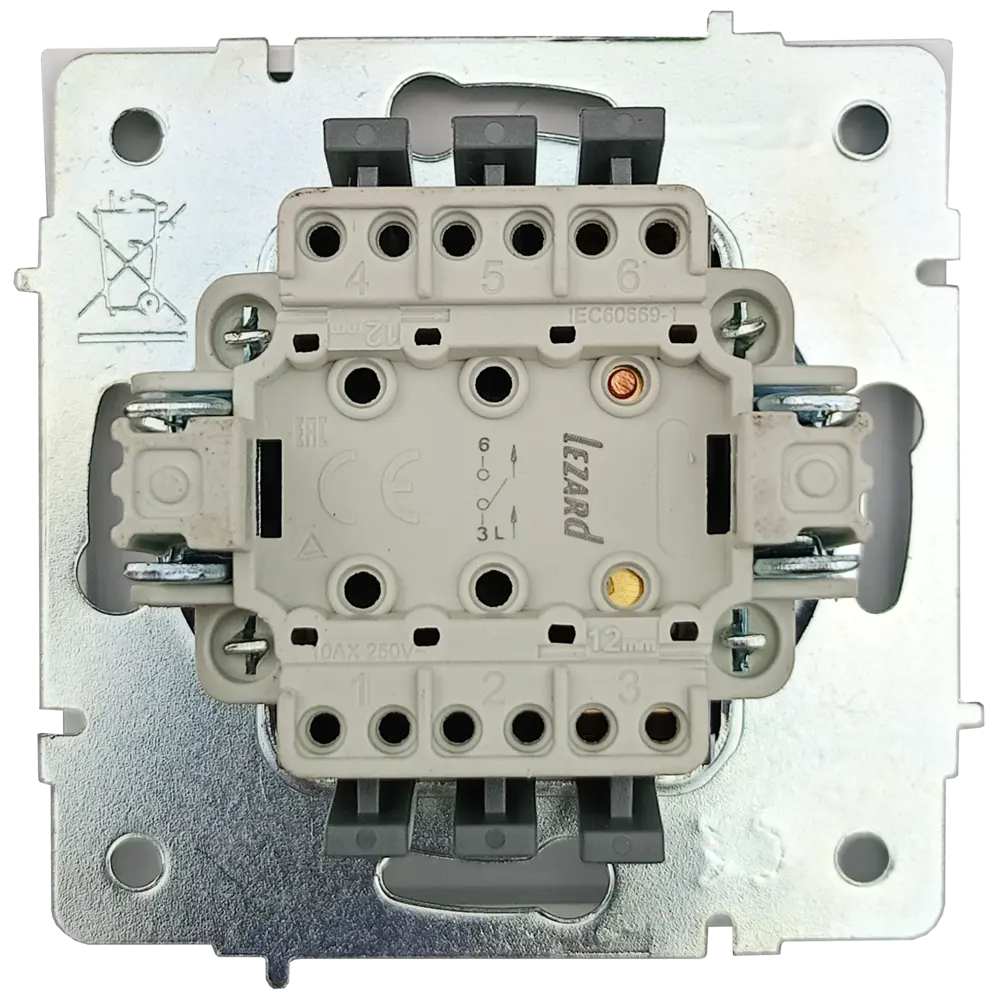 Выключатель встраиваемый Lezard Zima 1 клавиша цвет слоновая кость STLM-2006639 - Вид №2