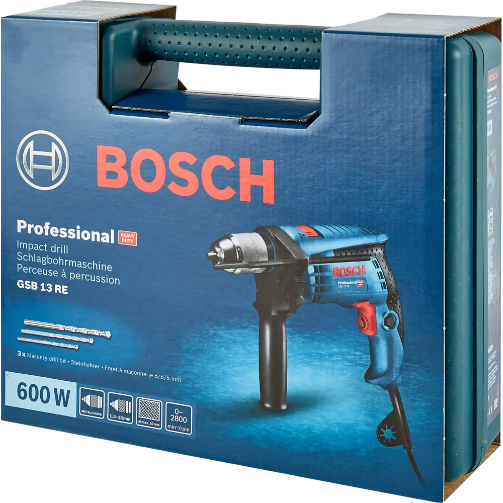 Дрель ударная сетевая Bosch Professional GSB 13 RE, 600 Вт STLM-2193250 - Вид №11