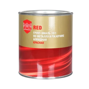 Грунт-эмаль СТАНДАРТ 30546 полуматовый цвет красный 2.5 кг