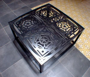 ICI ET LÀ Низкий квадратный стальной журнальный столик Handmade metal furniture by ici et là Stm01