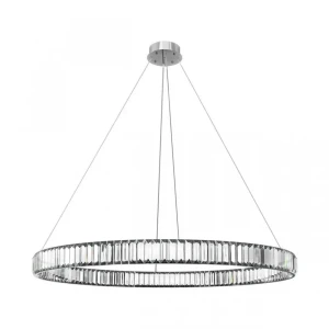 Люстра подвесная светодиодная LOFT IT 10135_1000 Chrome Crystal ring 4.90 м² теплый белый свет цвет хром