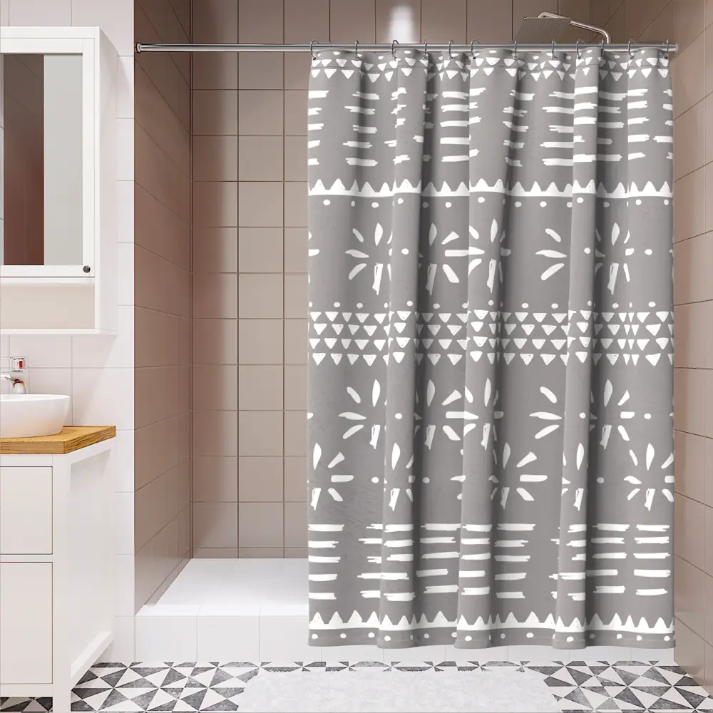 Штора для душа LEMER Alva — серый минимализм для современной ванной 89384989 STLM-1567130