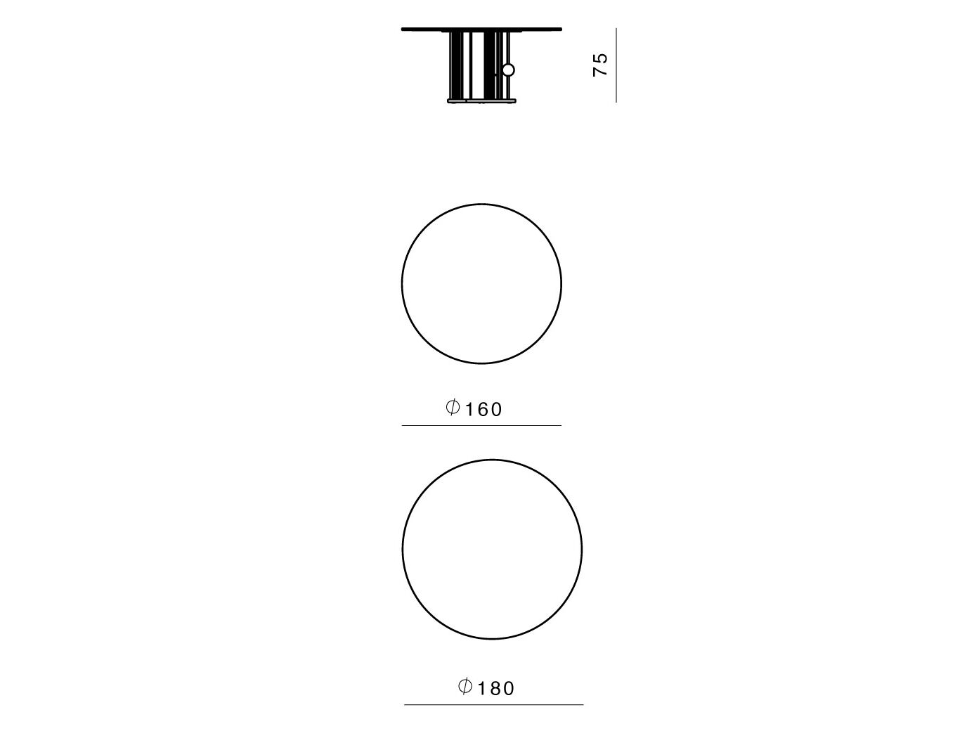 Круглый мраморный стол с латунной рамой GHIDINI1961 MERLINO ARCH-00081597 - Вид №7
