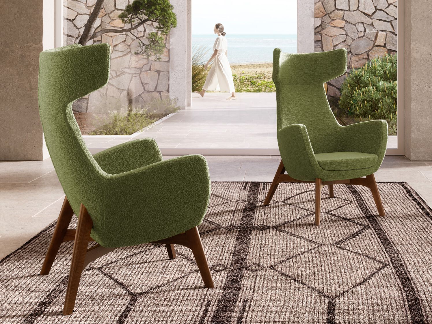 Кресло с высокой спинкой VALENTINI IRIS ARCH-00079875