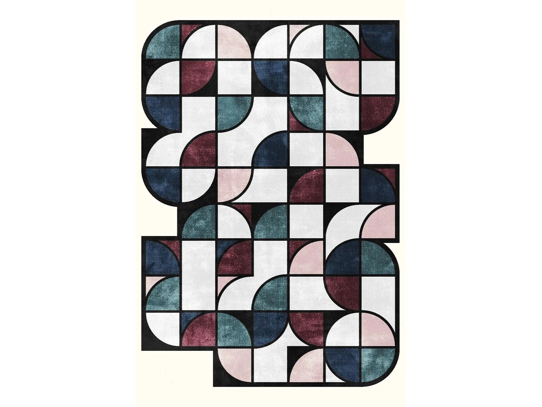 Ковер ручной работы из бамбукового волокна Sirecom Tappeti Моноскоп ARCH-00145715 - Вид №1