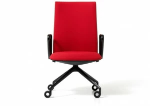 Diemme Регулируемое по высоте офисное кресло из ткани с 4 спицами и колесами Velvet