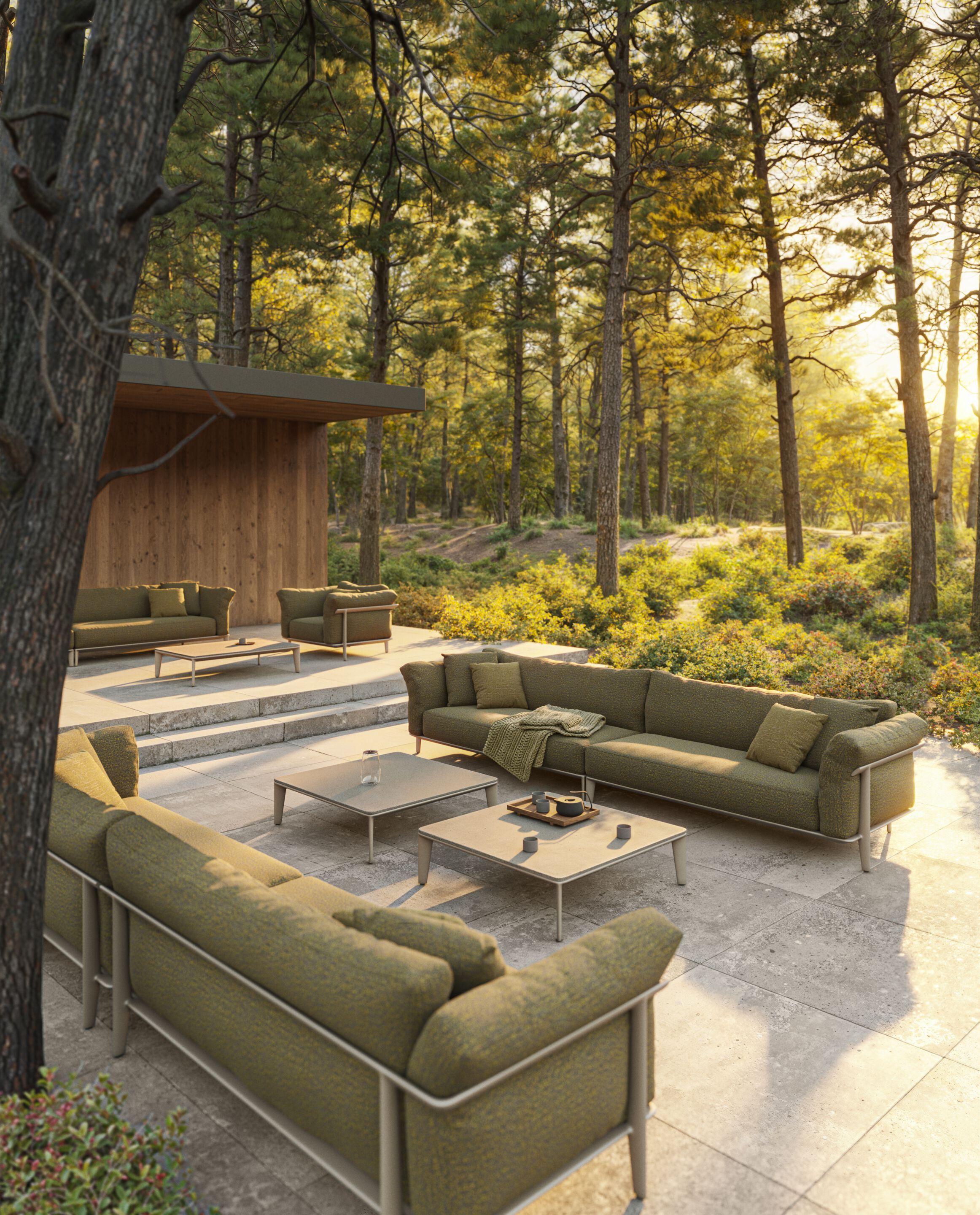 Тканевое садовое кресло с подлокотниками Vondom Пасадена ARCH-00047731 - Вид №1