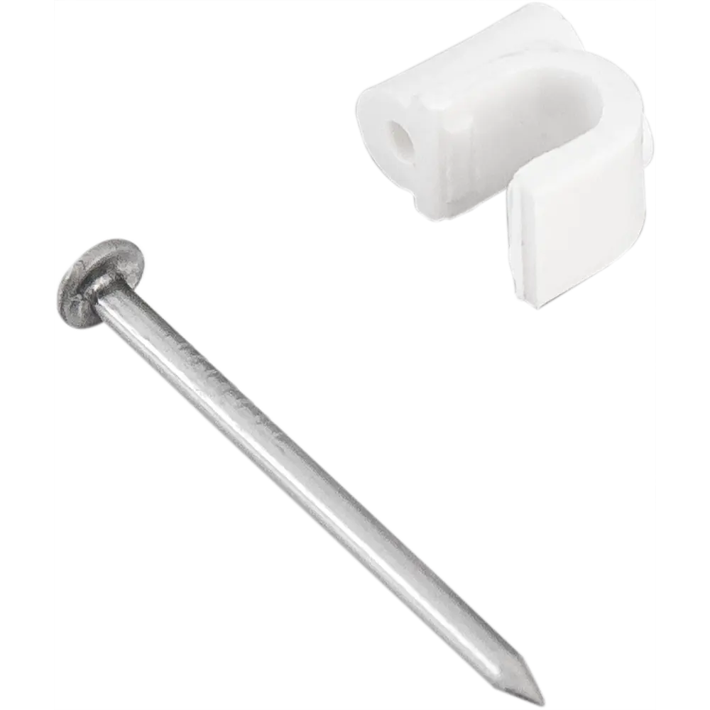 Скоба для электрокабеля круглая 5х10 мм, 50 шт НЕВСКИЙ КРЕПЕЖ STLM-2182913 - Вид №1