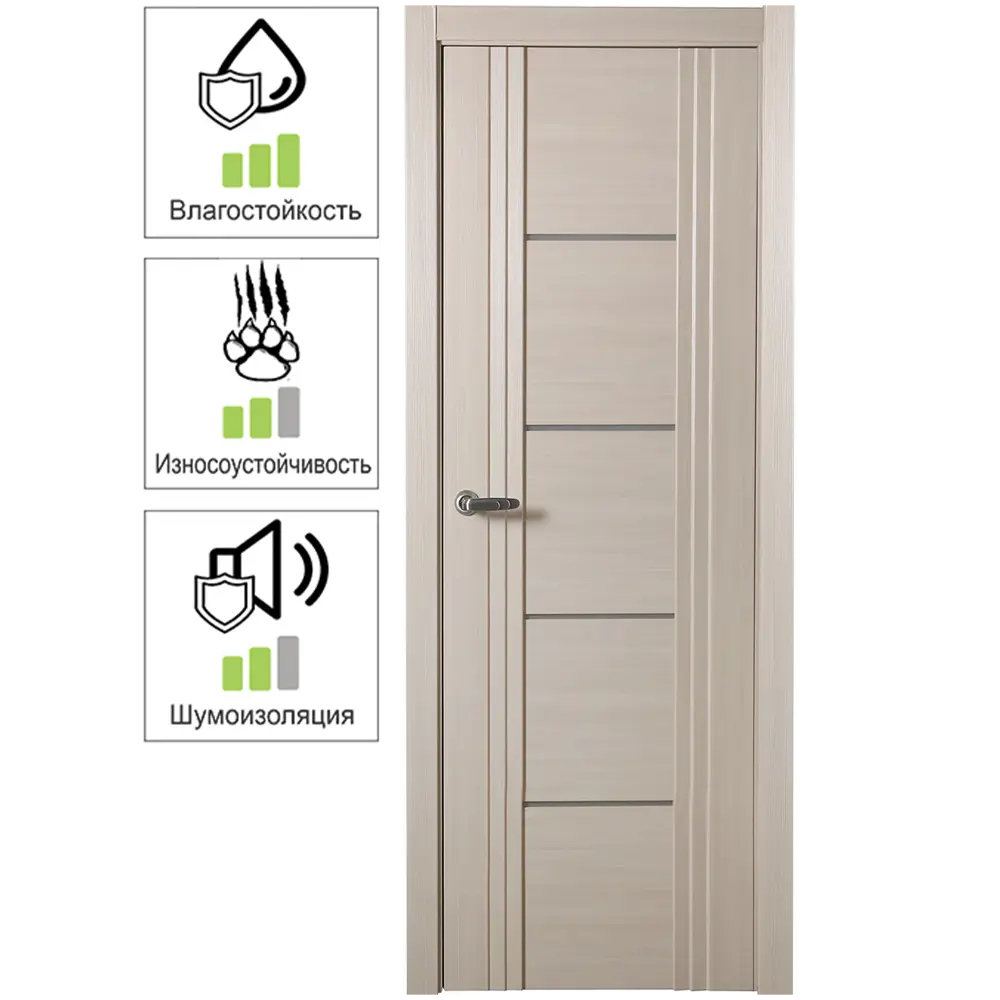 Дверь межкомнатная Селект глухая ПВХ цвет эшвуд 80x200 см (с замком) BELWOODDOORS STLM-2093557