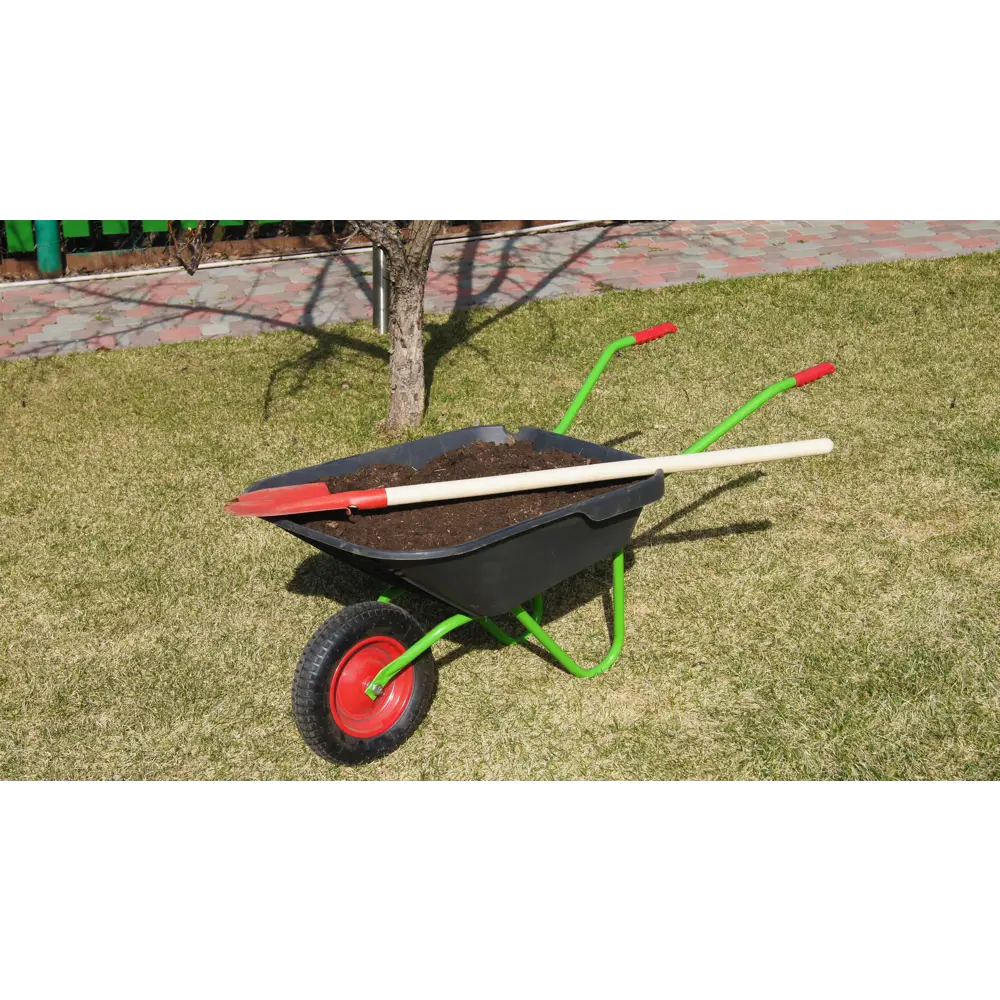 Тачка садовая одноколесная 70 кг 70 л полипропилен цвет черный ПАВЛОВСКАЯ ЗАРЯ STLM-2156980 - Вид №6