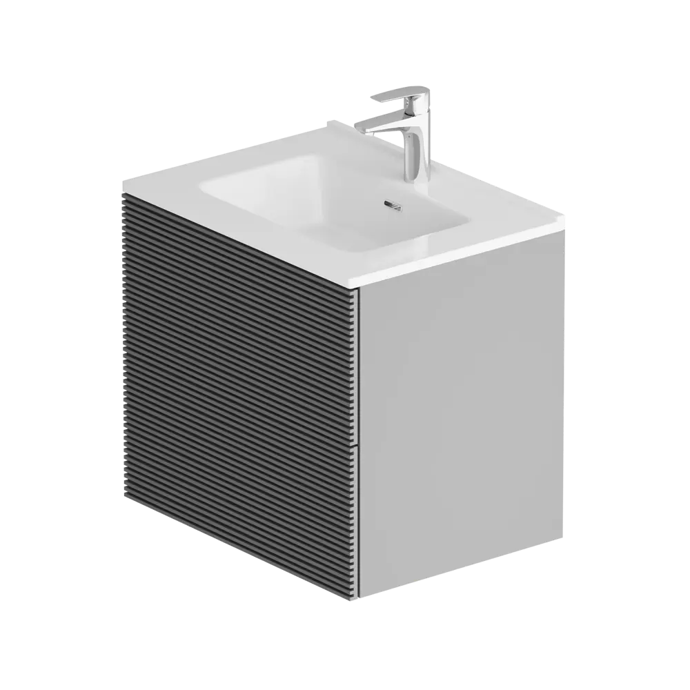 AM.PM Struktura - Подвесная тумба под раковину 60 см в цвете графит 86746449 STLM-0071205