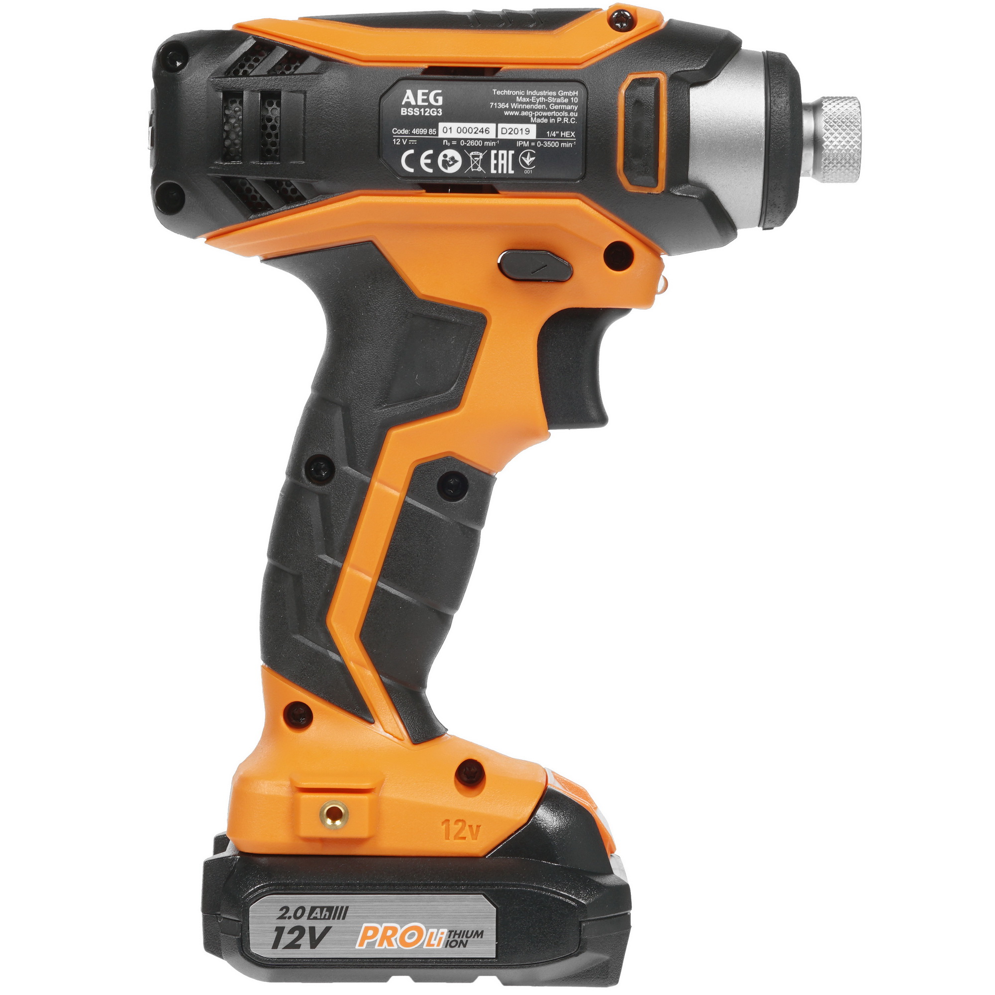Винтоверт AEG BSS12G3 LI-202C PRO 12V 8196236 STDN-0067281 - Вид №1