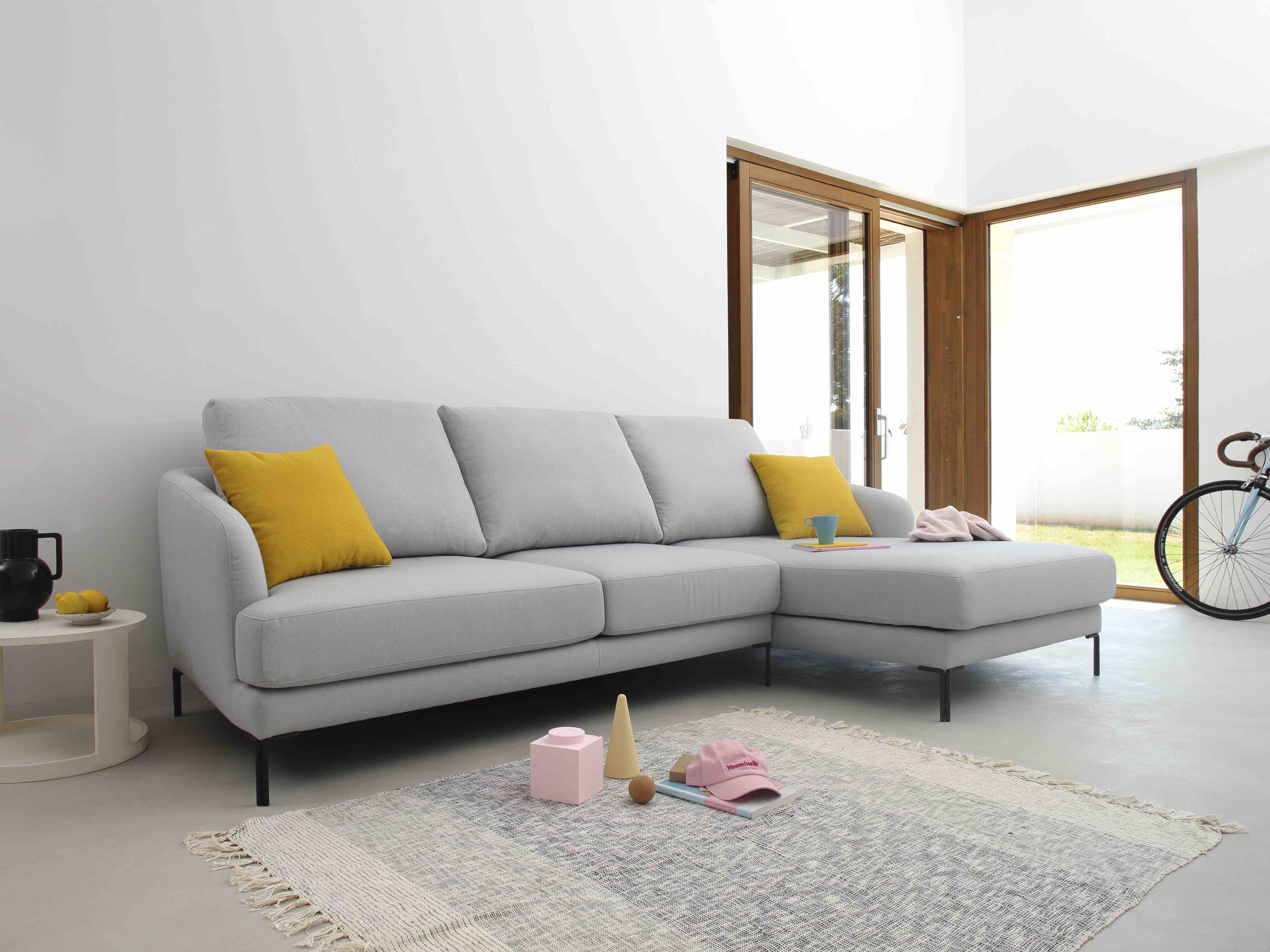 3-местный тканевый диван с полуостровом Lebom ARCH-00002715