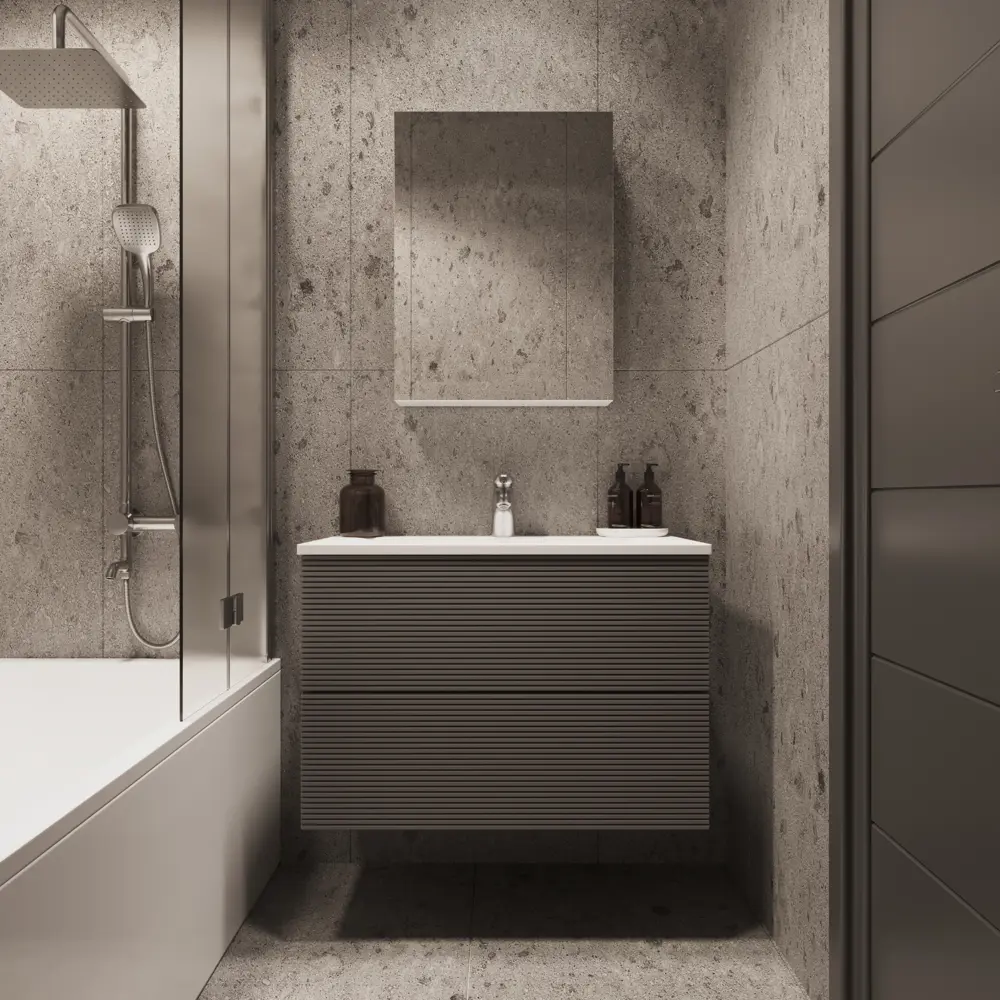 AM.PM Struktura — подвесная тумба под раковину 80 см в цвете графит 86746450 STLM-0071206 - Вид №10