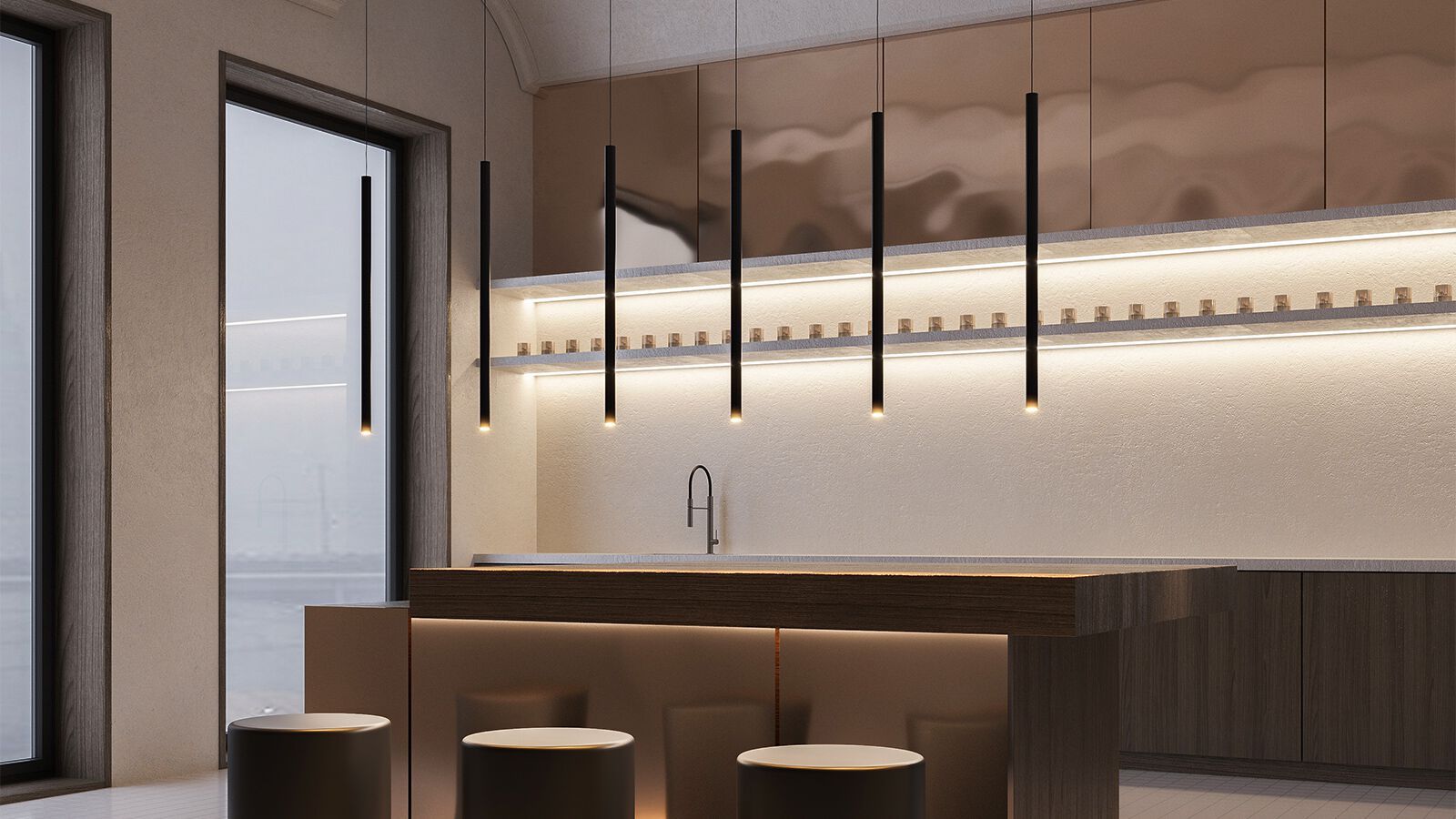 Алюминиевый светодиодный подвесной светильник Maytoni PRO BASE ARCH-00139803 - Вид №4