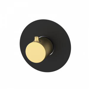 47170427 PREMIUM Черный Встроенный термостатический без времени выключения Черное Матовое Золото GRB MIXERS
