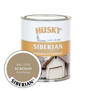 Краска акриловая для дерева Husky Siberian 31937 цвет бежевый полуматовый 0.9 л