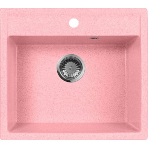 Мойка под столешницу M-56 21x58x43 см мрамор цвет розовый AQUAGRANITEX