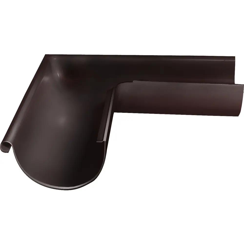 Угол желоба на 90° внешний GL PE 125 мм цвет шоколад Grand Line STLM-2174112