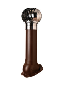 90757083 Турбодефлектор TD160 НСТ утепленный Н700 для металлочерепицы Monterrey цвет коричневый STLM-0369986 POLIVENT