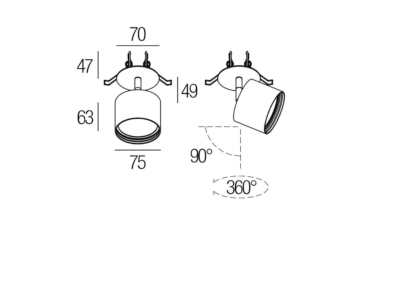 Регулируемый светодиодный прожектор Flexalighting LAD R DTW ARCH-00017281 - Вид №1