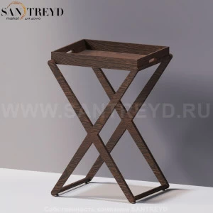 Agape X Высокий столик со съемным лотком под коричневый дуб ACOM0622RU