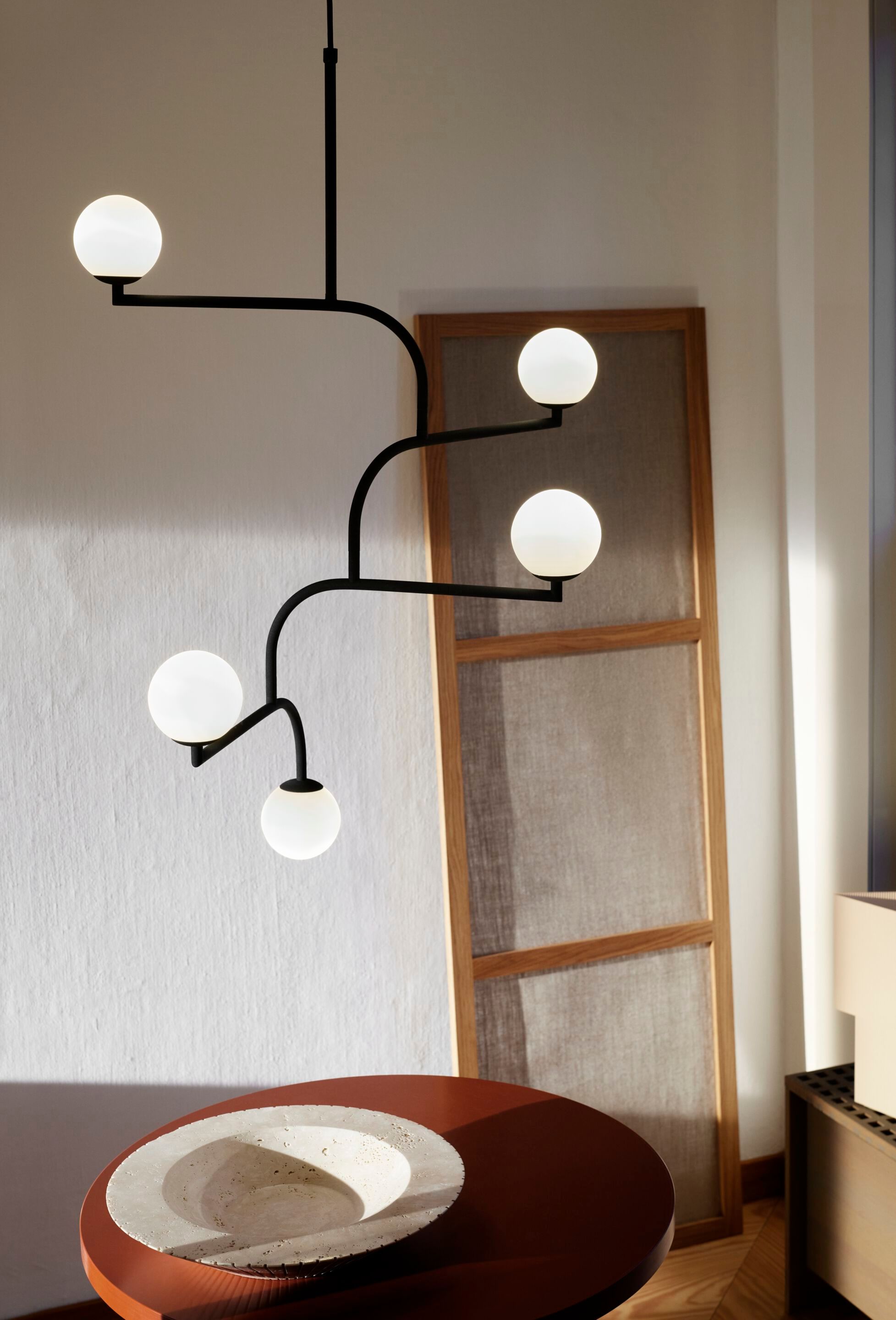 Подвесной светильник из металла и опалового стекла Pholc Mobil ARCH-00097265 - Вид №5