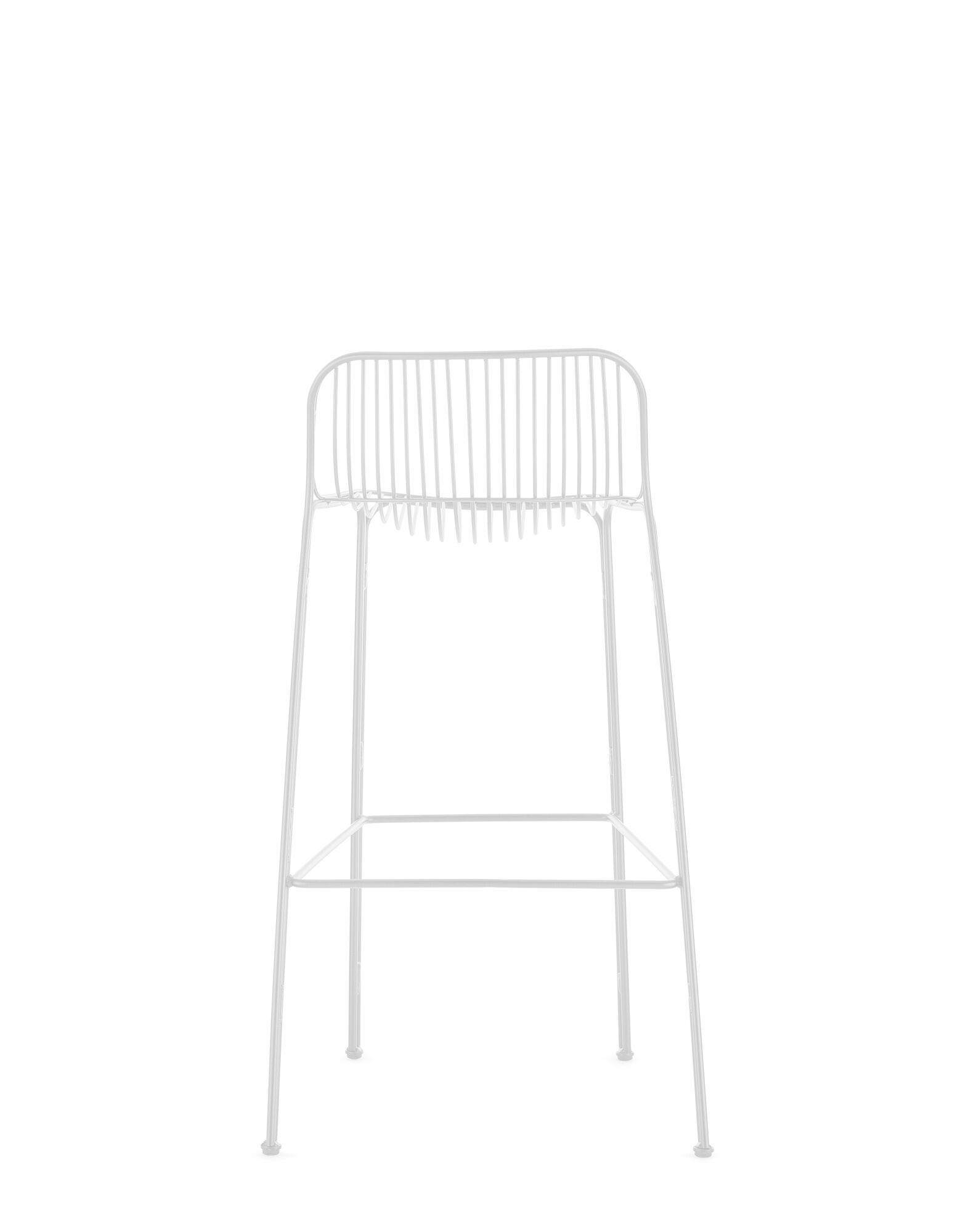 Высокий барный стул из оцинкованной стали с подставкой для ног Kartell Hiray ARCH-00128637 - Вид №5