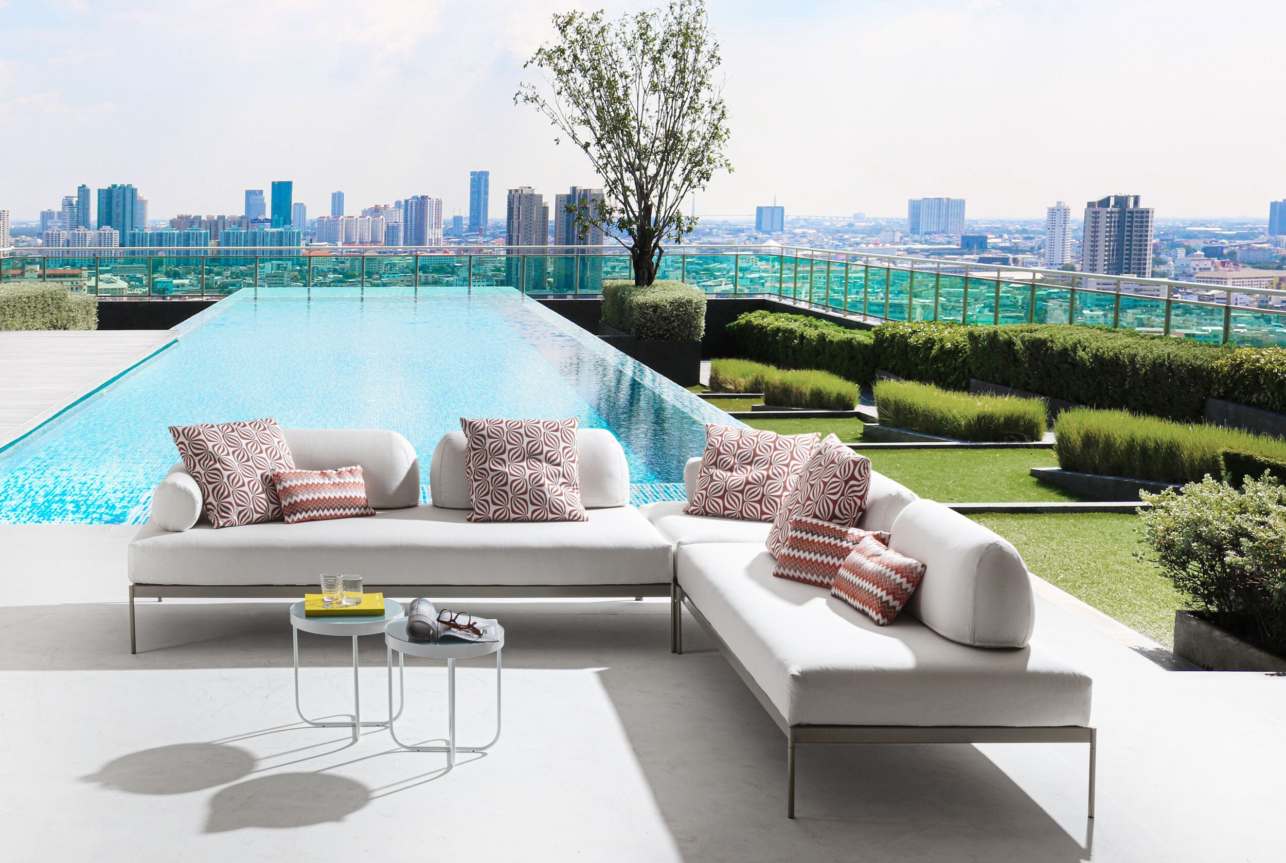 Тканевый модульный съемный садовый диван GRUPPO FOX вне двери ARCH-00024724 - Вид №1