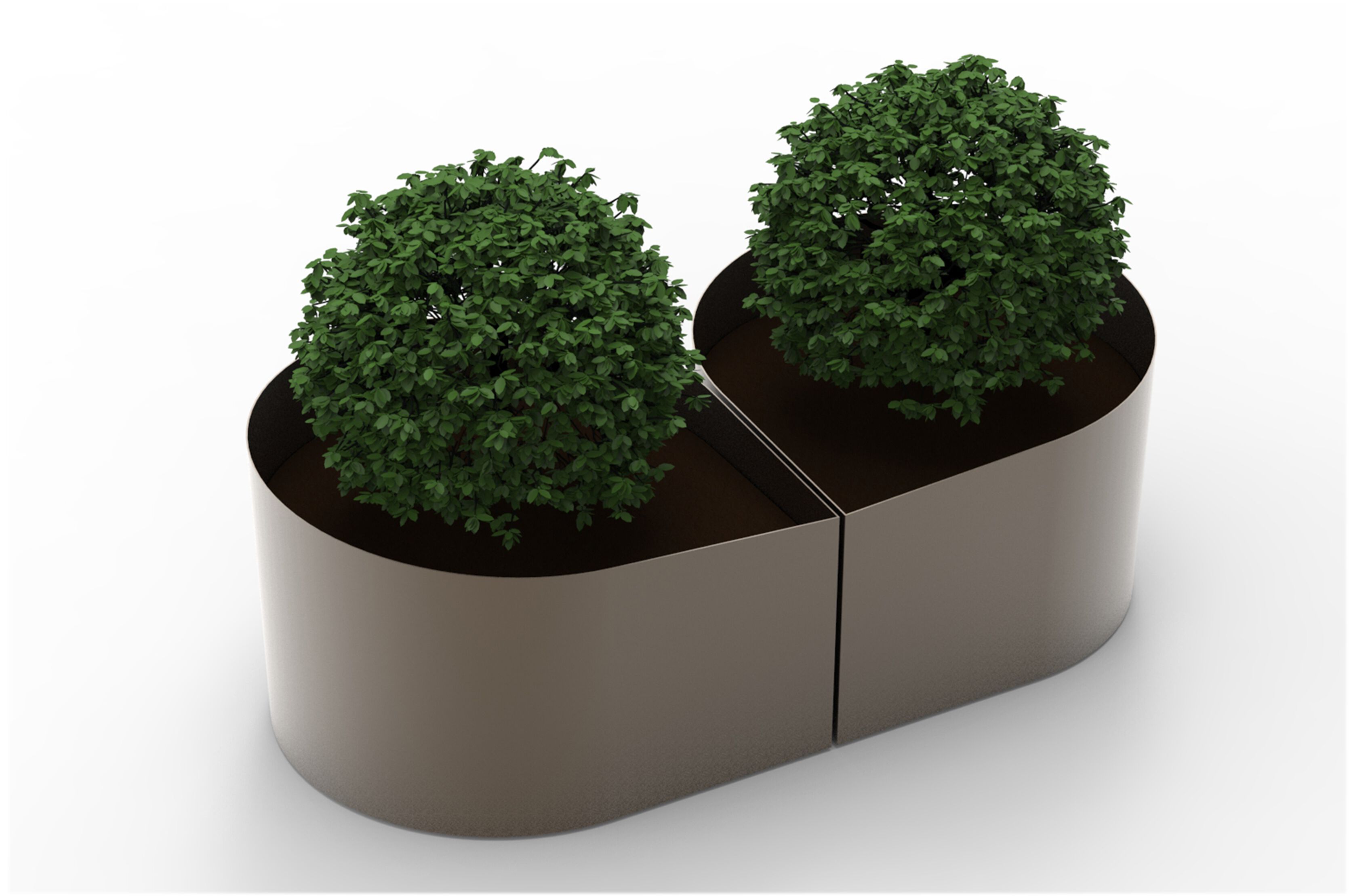 Низкая стальная плантатор CITYSì Drop ARCH-00051128 - Вид №1