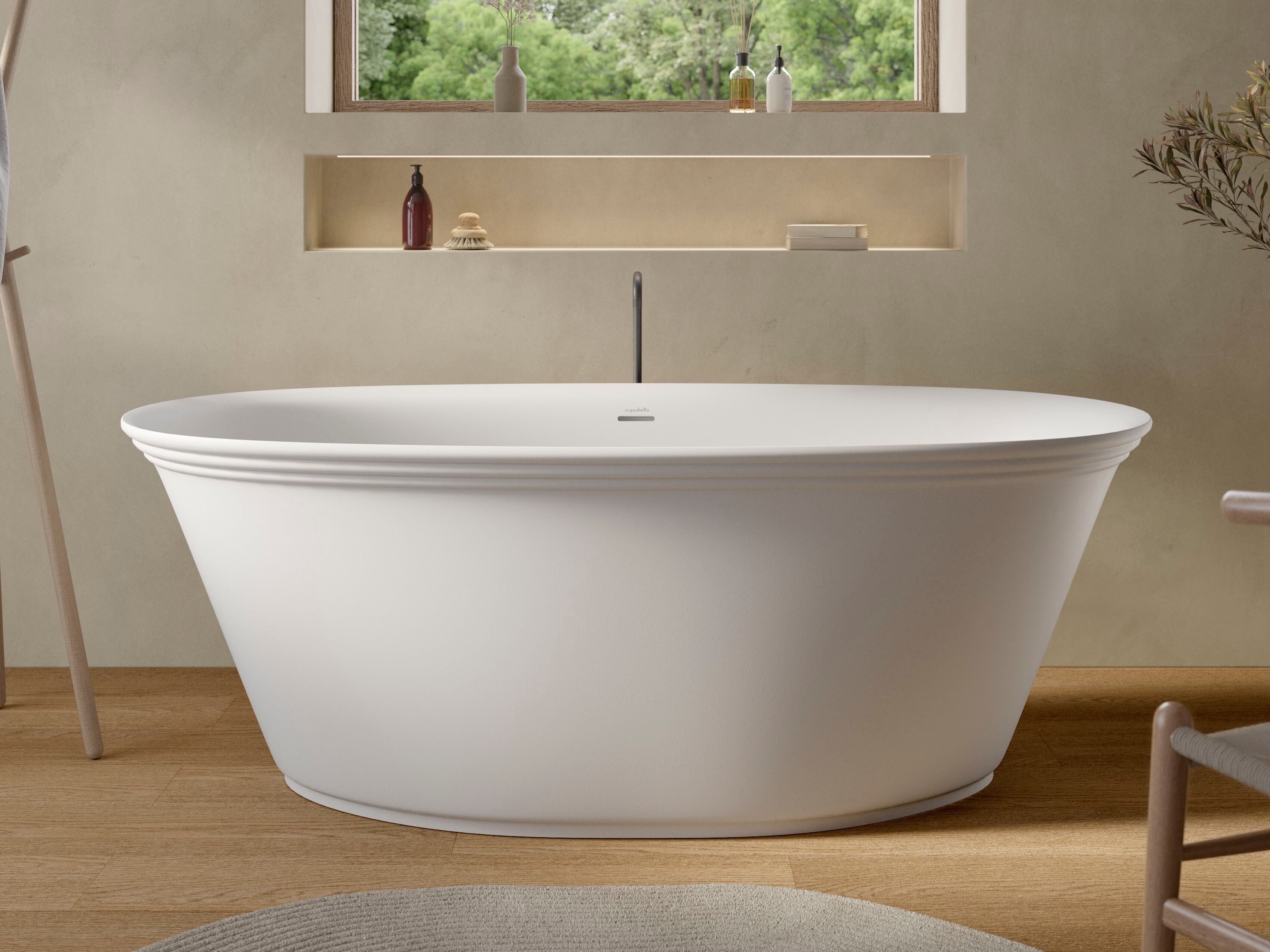 Овальная ванна в центре комнаты в Долотеке© Acquabella Acquawhite ARCH-00046196