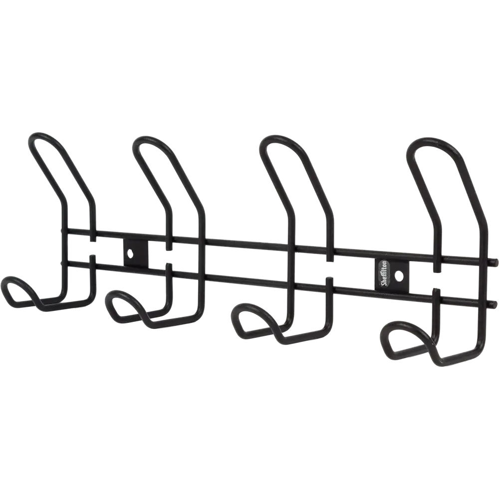 Вешалка настенная SHT-WH14-4 37.5х13 см, металл, цвет чёрный муар Sheffilton STLM-2169530