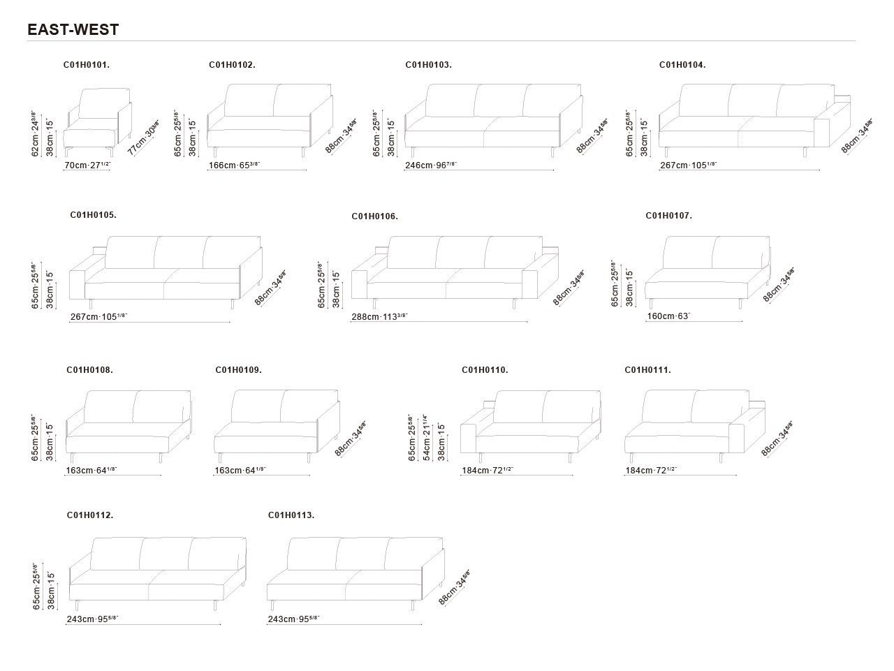 3-местный тканевый диван CAMERICH East-West ARCH-00046206 - Вид №2