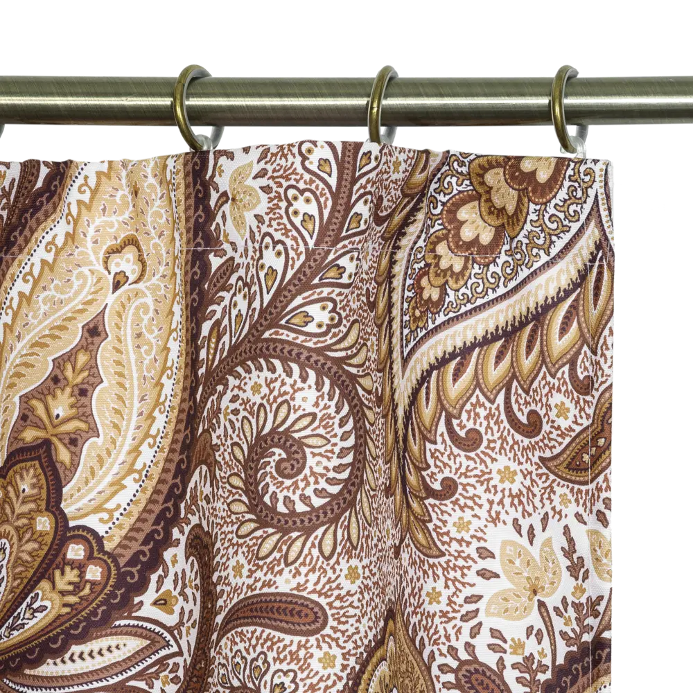 Штора на ленте «Огурцы» 145х180 см полиэстер цвет коричневый SEASONS STLM-2124112 - Вид №3