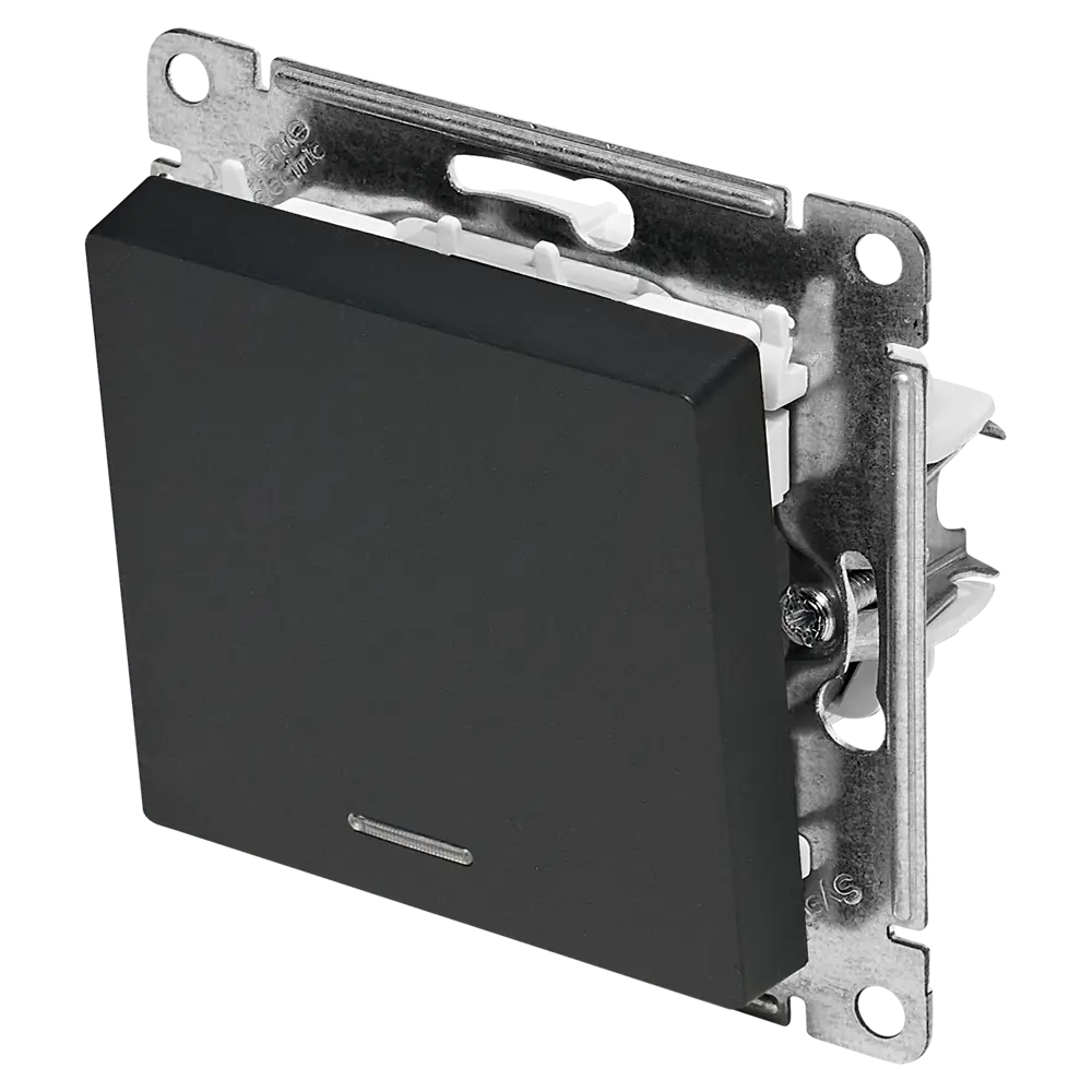 Выключатель встраиваемый Systeme Electric AtlasDesign 1 клавиша с подсветкой цвет базальт STLM-2044852 - Вид №1