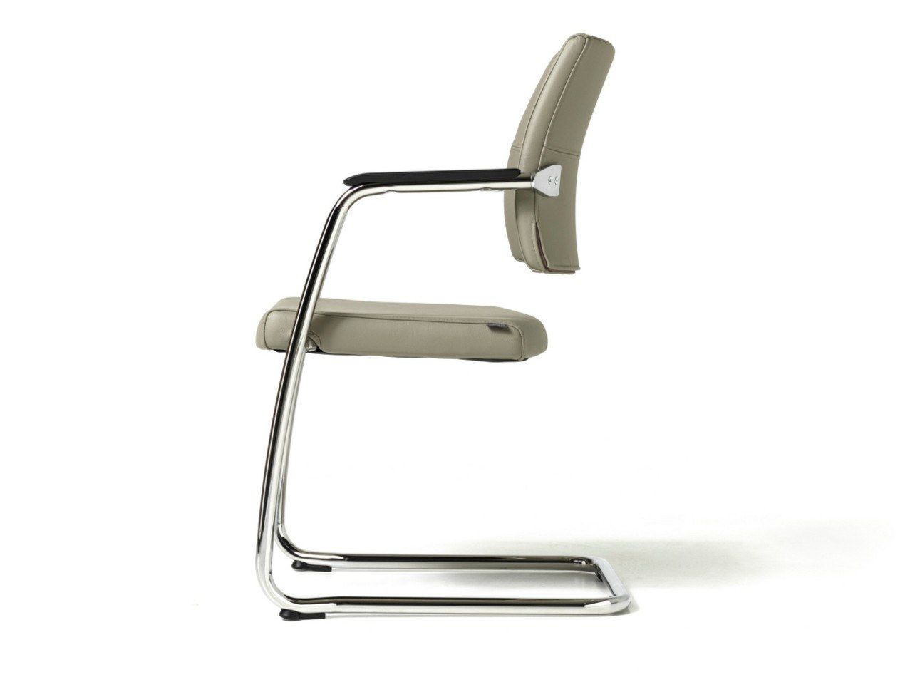 Кожаный консольный стул с подлокотниками для залов ожидания Diemme ARCH-00052114 - Вид №2