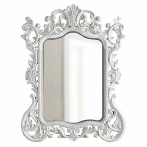 Зеркало белое прямоугольное резное "Гаэтано" Gloss White LOUVRE HOME ETERNITY 036135 Белый