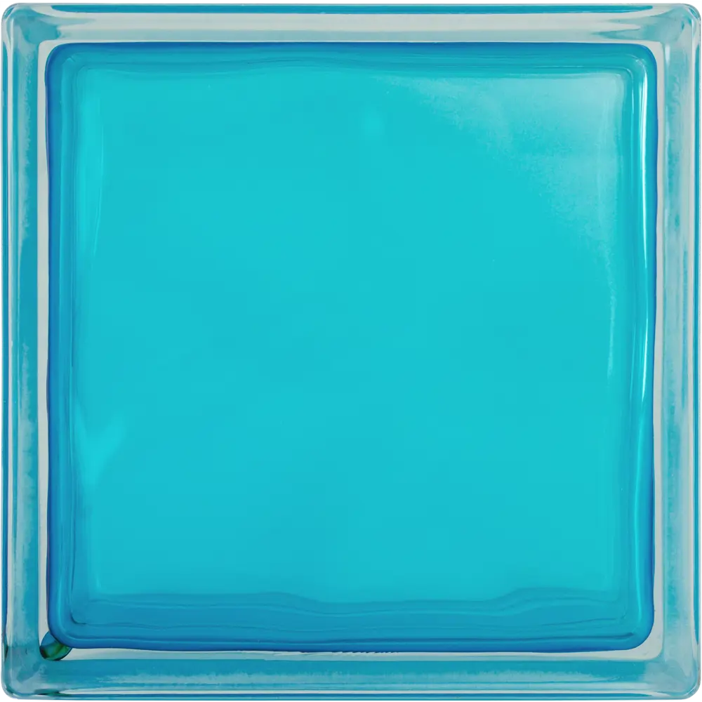 Стеклоблок Волна цвет ярко-бирюзовый полуматовый VITRABLOCK STLM-2183117 - Вид №2