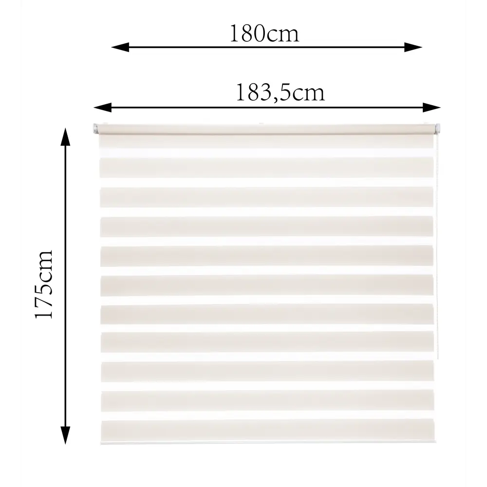 Штора рулонная день-ночь Inspire Peter 180x175 см экрю Cream 5 STLM-2024915 - Вид №2