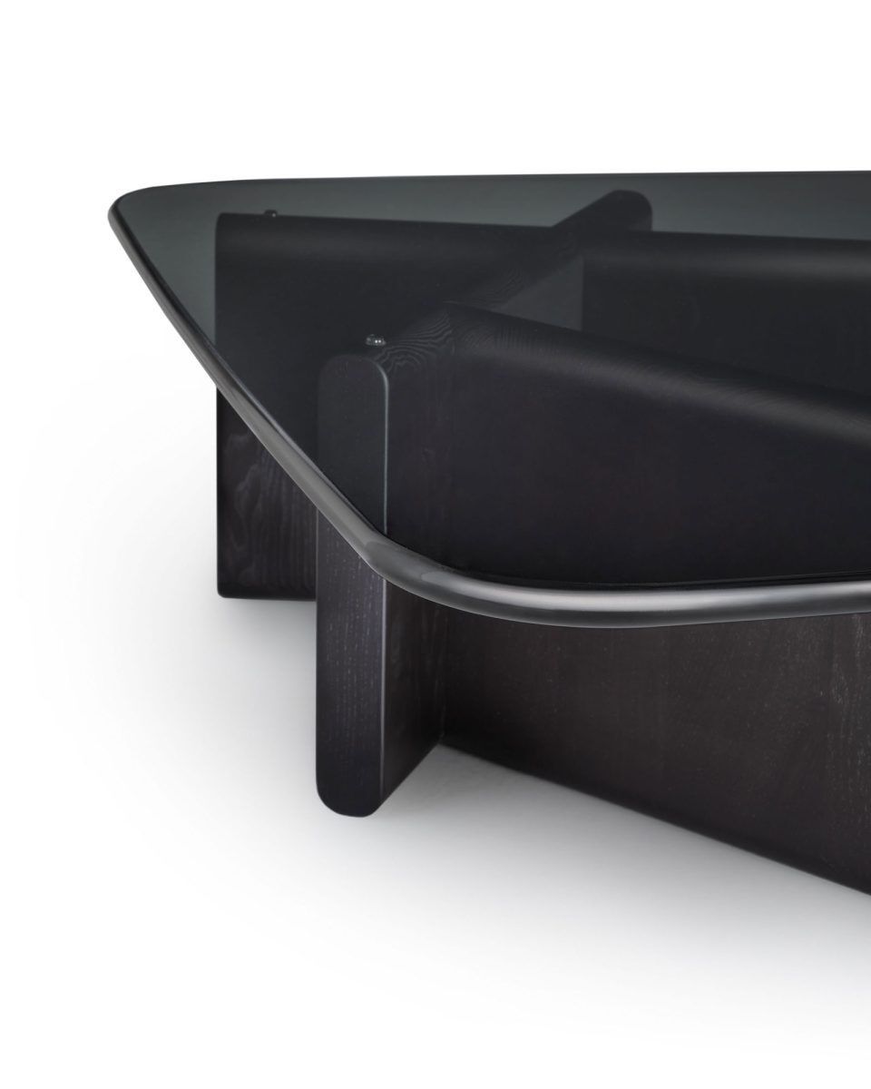 Журнальный столик из дерева и стекла FIAM ITALIA TYPE ARCH-00021183 - Вид №2