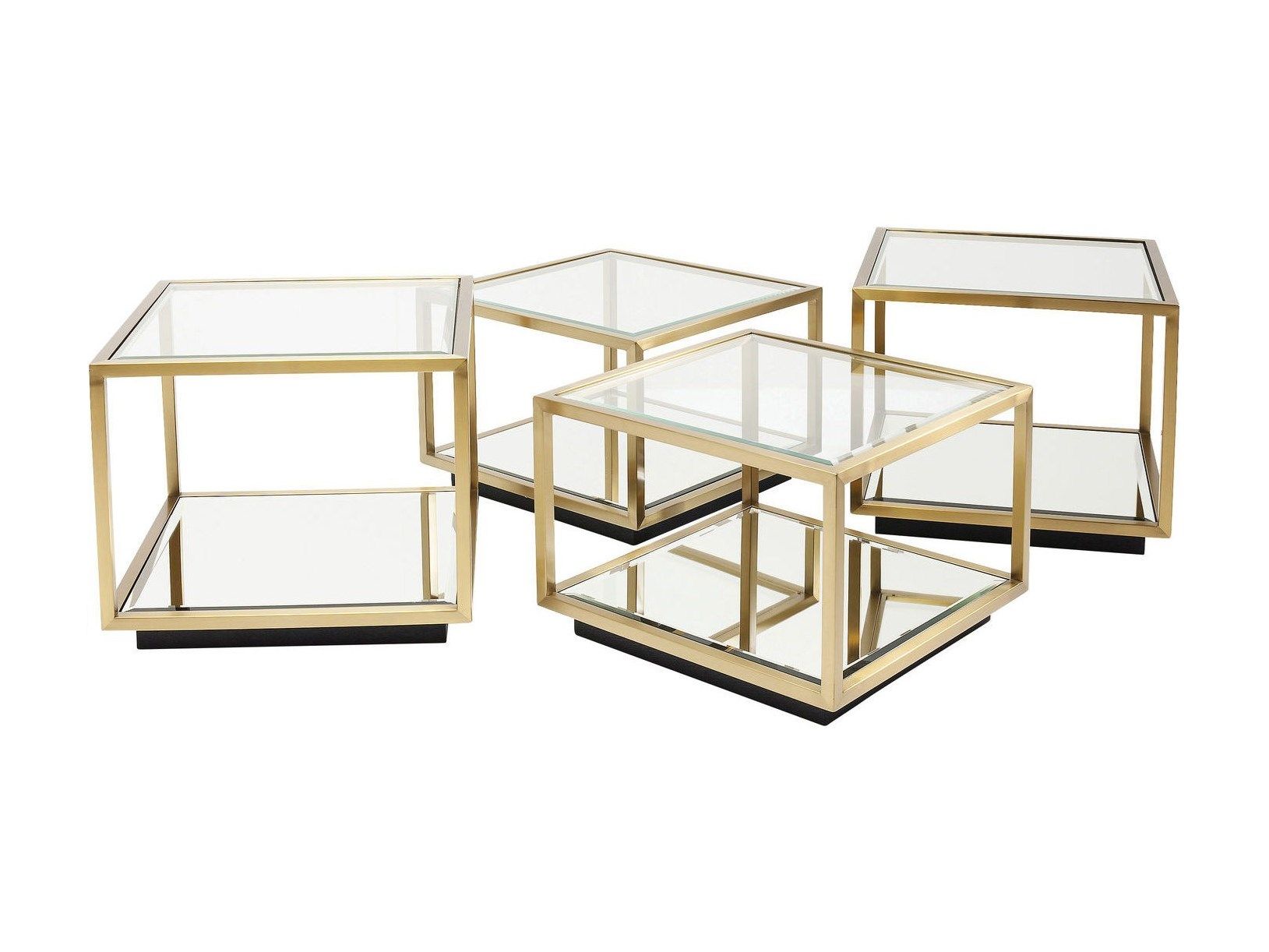 Журнальный столик из нержавеющей стали и стекла KARE Design Луиджи ARCH-00124100 - Вид №1