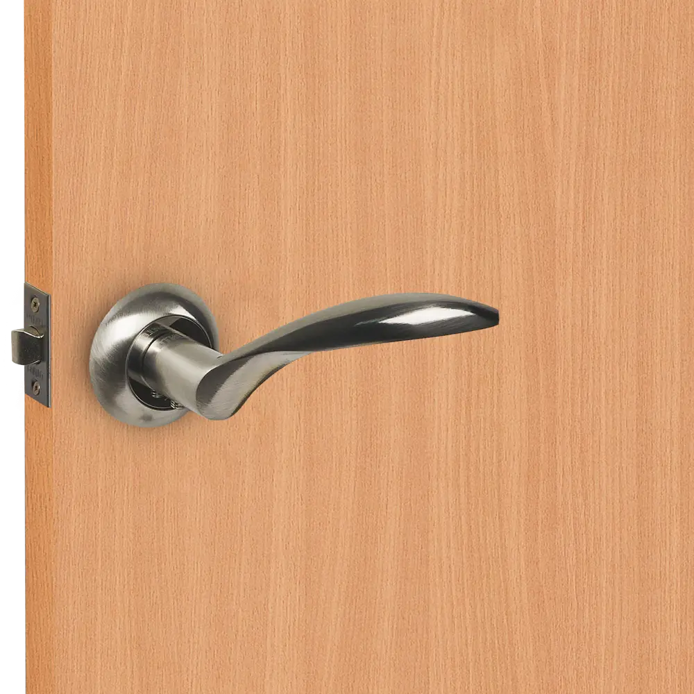 Дверные ручки Punto Viola без запирания цвет матовый никель/хром STLM-2190855 - Вид №5