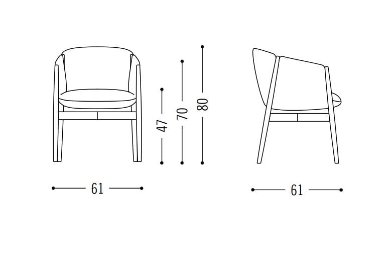 Мягкий стул из ткани COR KAGU ARCH-00072994 - Вид №7