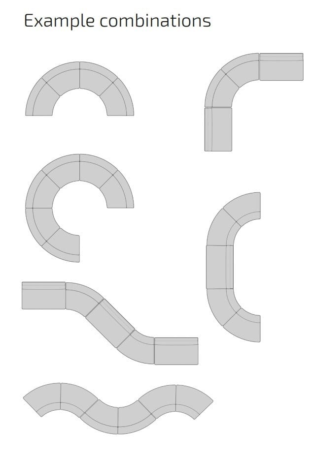 Изогнутый тканевый диван с высокой спинкой Intuit by Softrend Meeter ARCH-00151203 - Вид №8