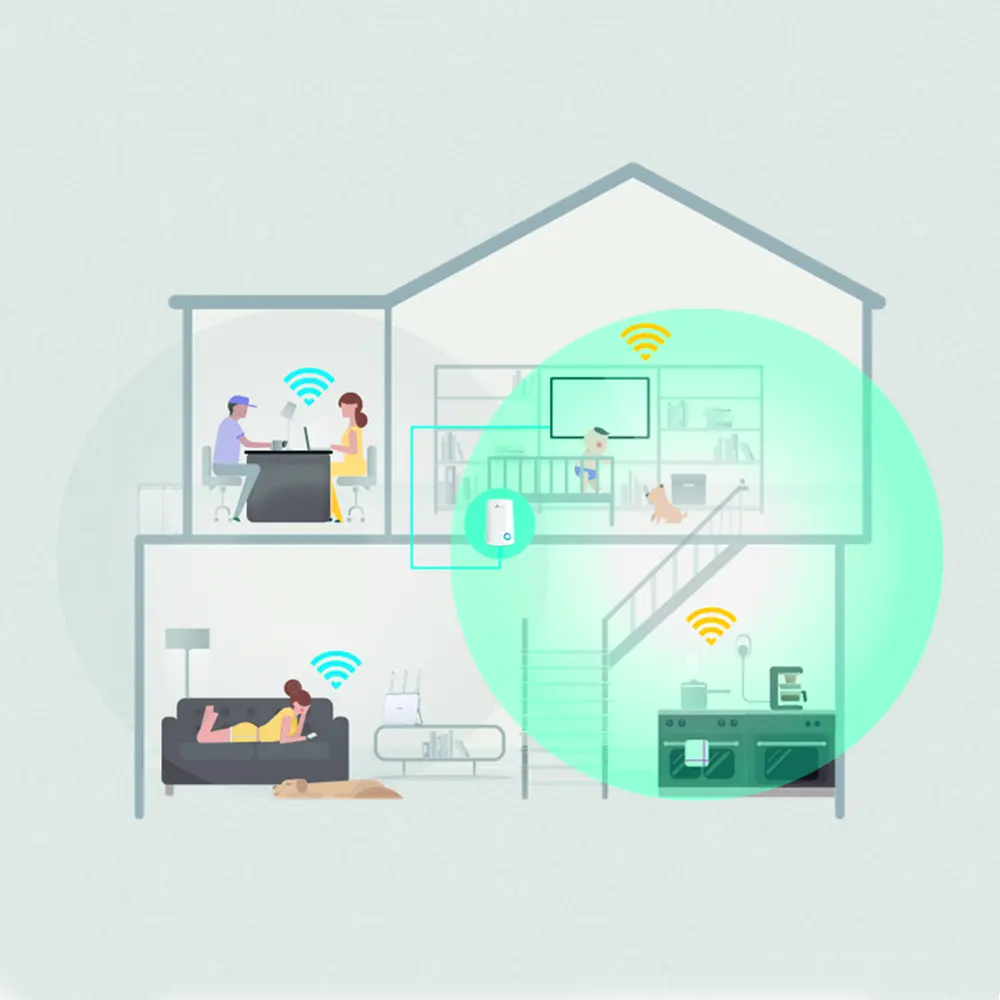 Усилитель интернет-сигнала TL-WA850RE, 300 Мбит/с, пластик, цвет белый TP-LINK STLM-2181237 - Вид №8