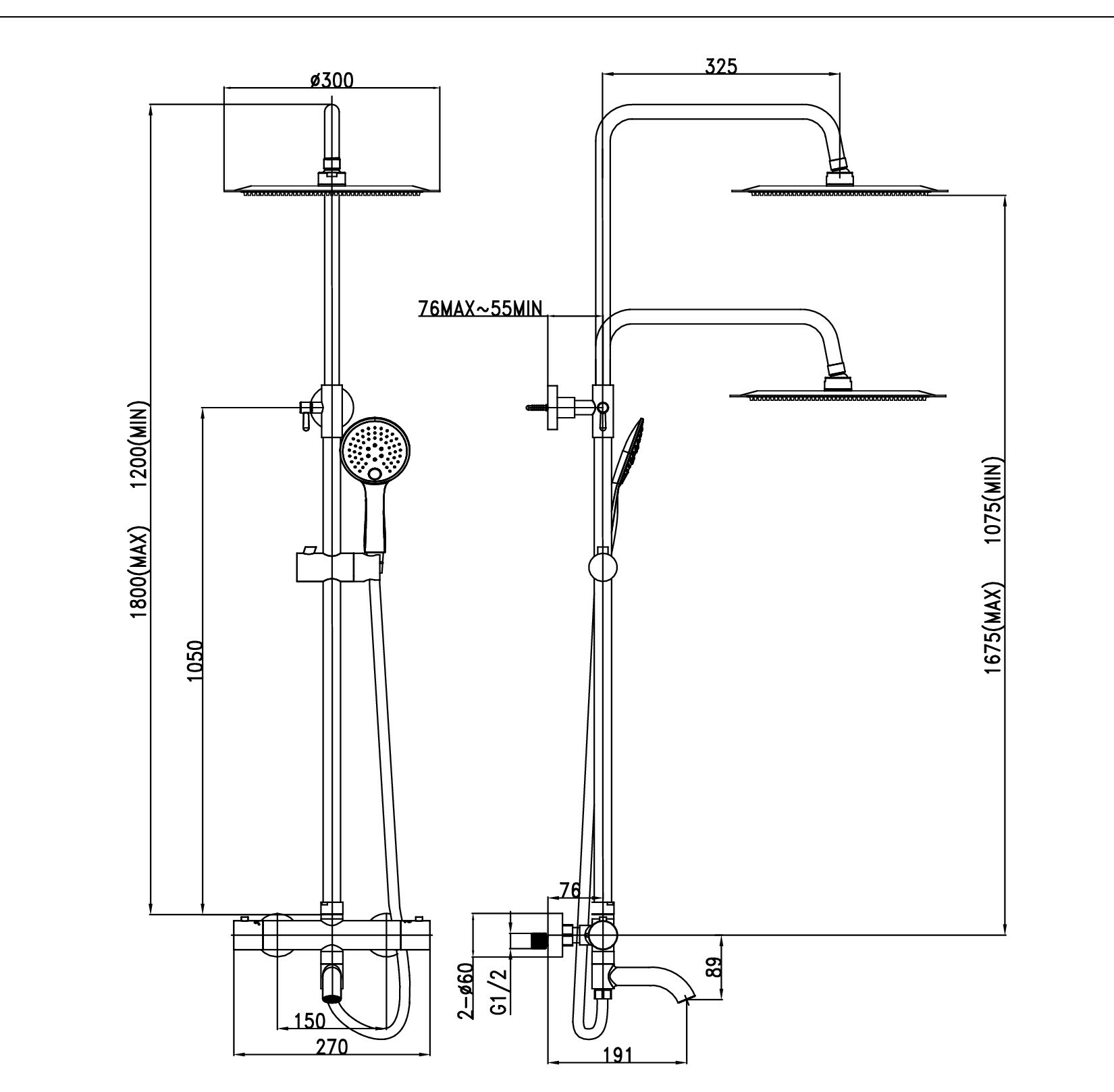 Душевая панель LT-302 SANTILINE  - Вид №2