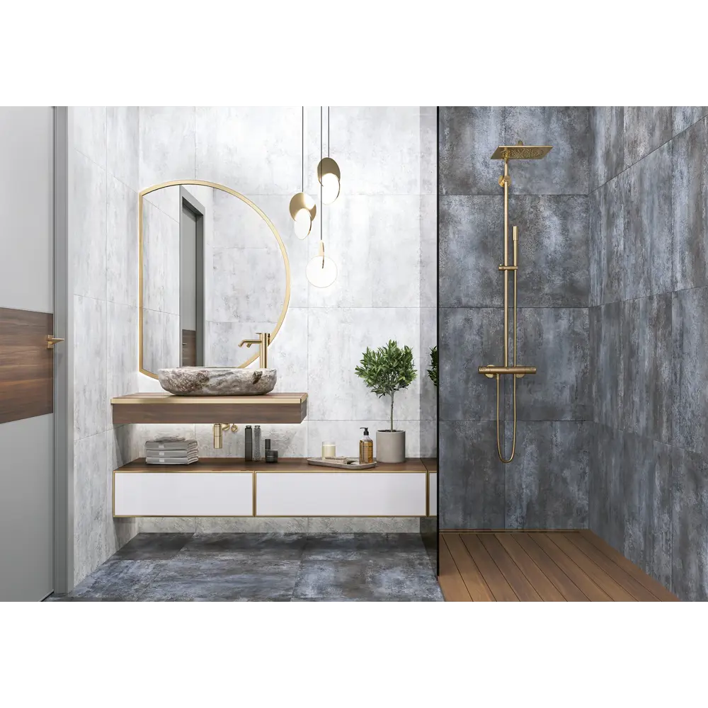 ALMA CERAMICA Oxide: керамогранит бежево-голубой 60×60 см 86711032 STLM-0070929 - Вид №5