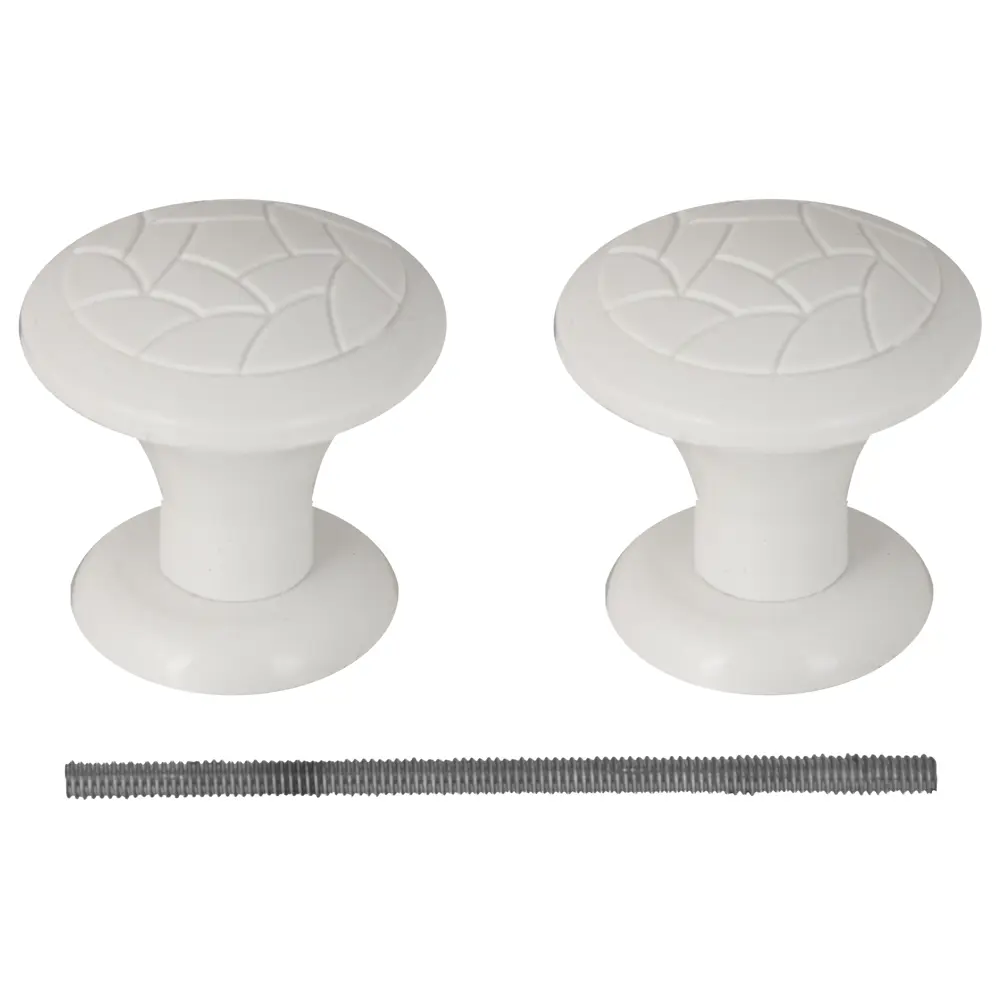 Ручка-кнопка МУ, пластик, цвет белый Santreyd STLM-2196728 - Вид №1