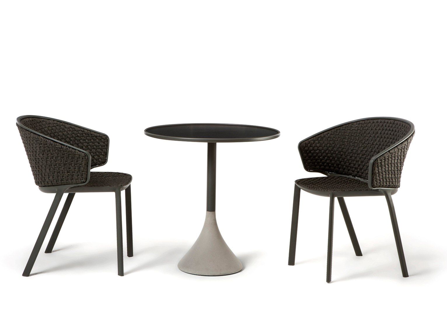 Круглый стол из тикового дерева и бетона Ethimo ARCH-00113009 - Вид №11